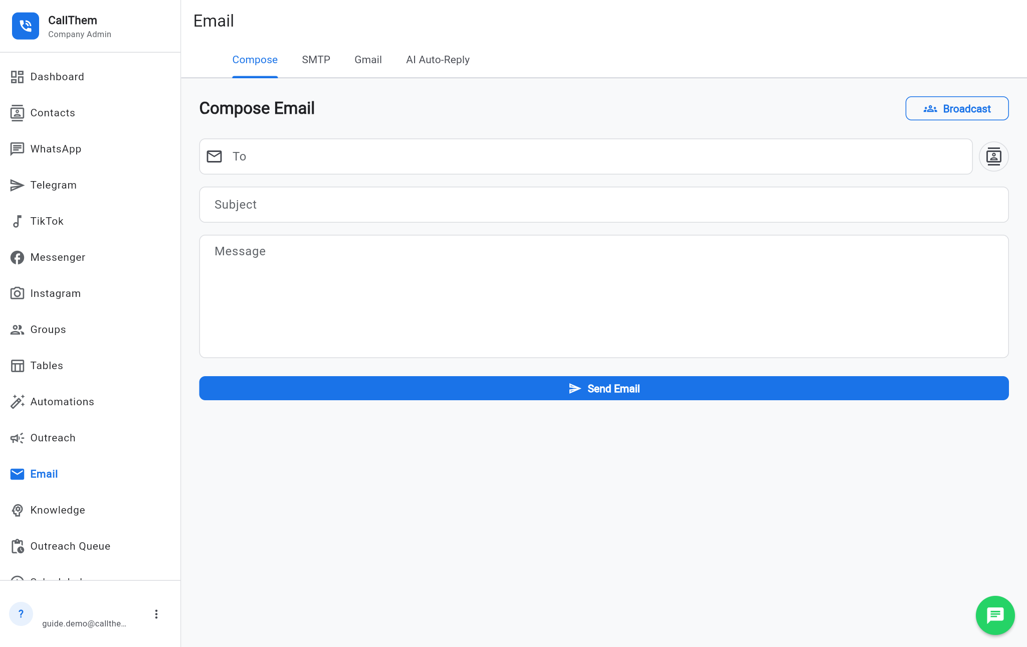 The Compose tab
