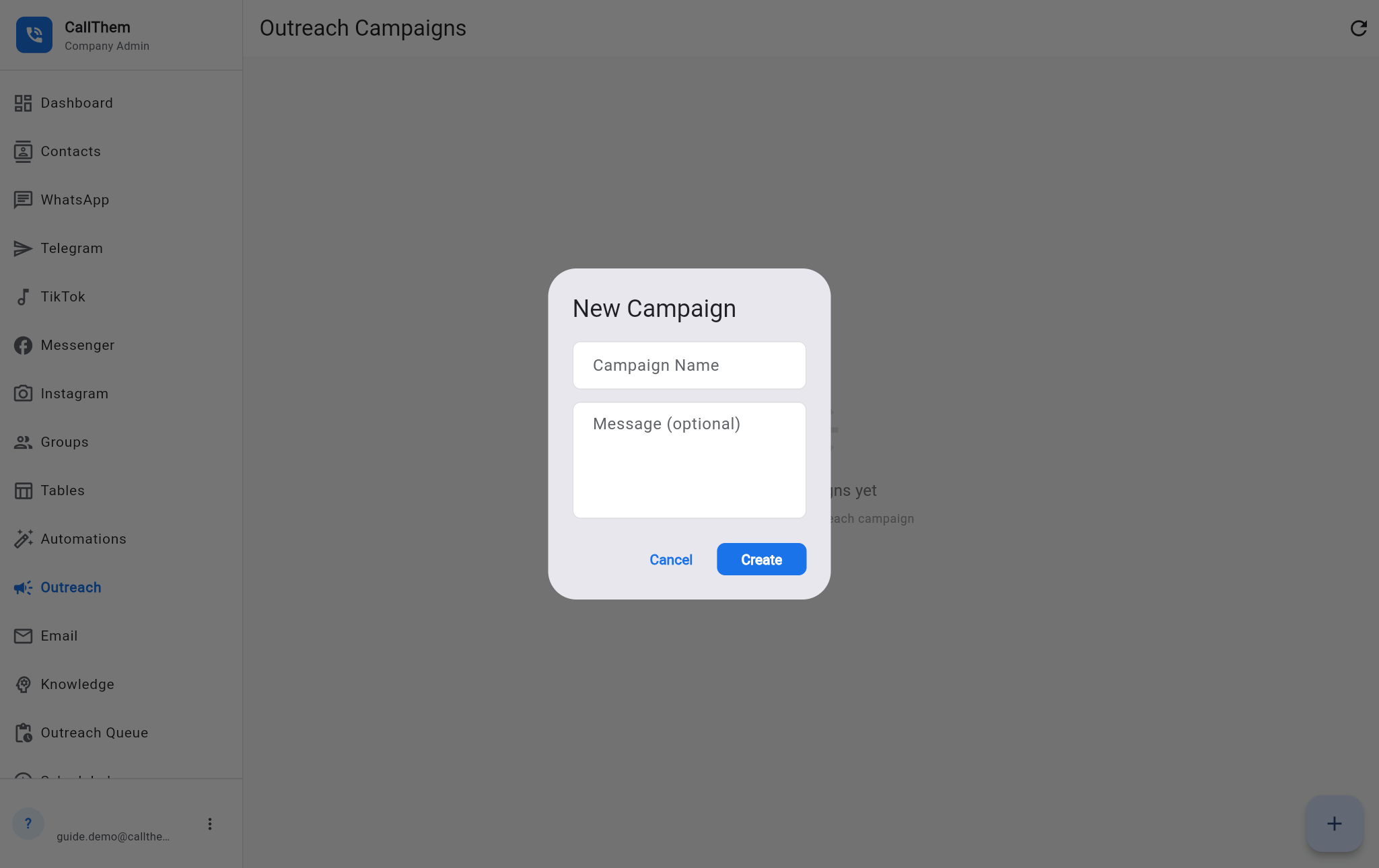 Creating a campaign
